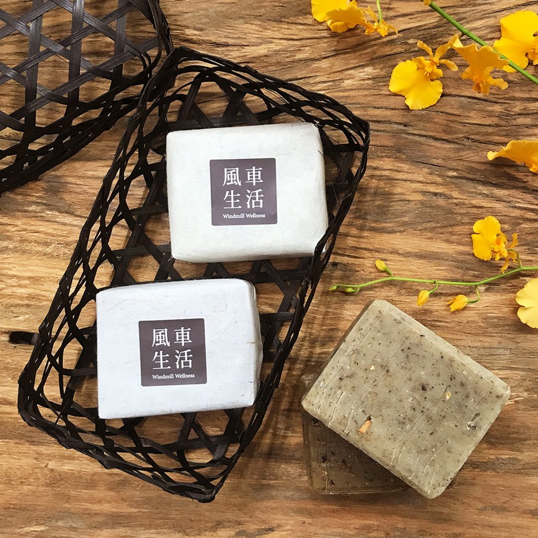 【暖心礼物】洗去油腻留下滋润-风车芝麻油皂4入 - 肥皂/手工皂 - 精油 卡其色