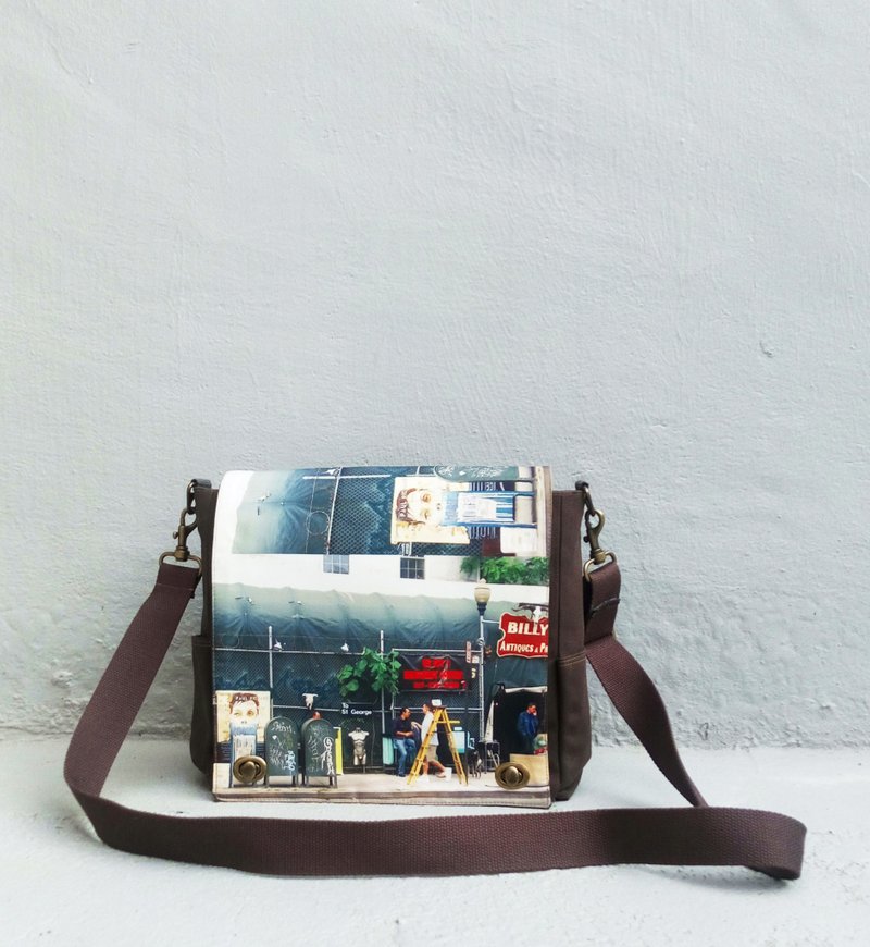 NoHo跳蚤市场 - 中邮差包 - 侧背包/斜挎包 - 棉．麻 