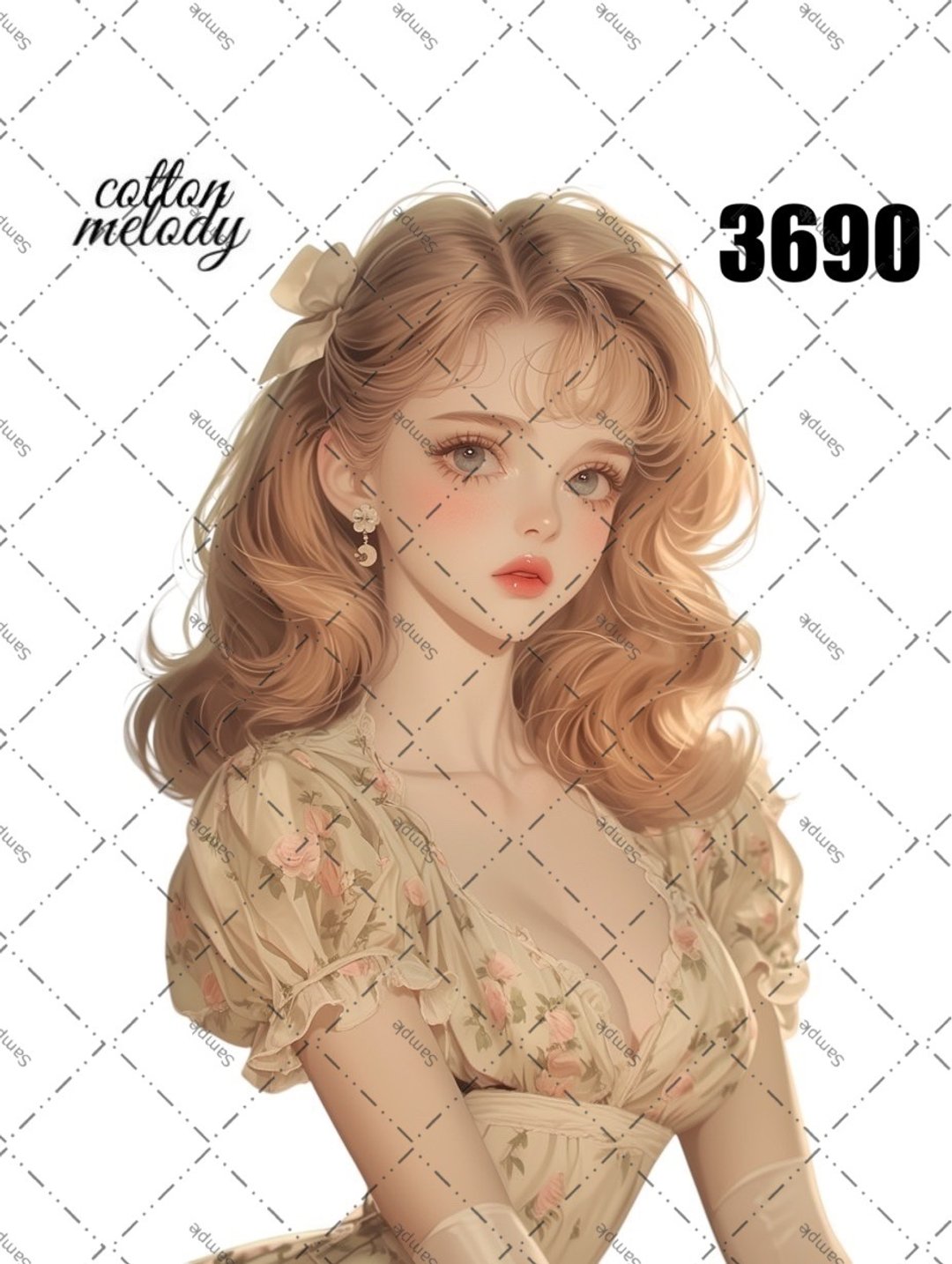 original sticker no.3690 人物贴纸 原创贴纸 原创人物贴纸 装饰贴纸 cotton melody - 贴纸 - 纸 