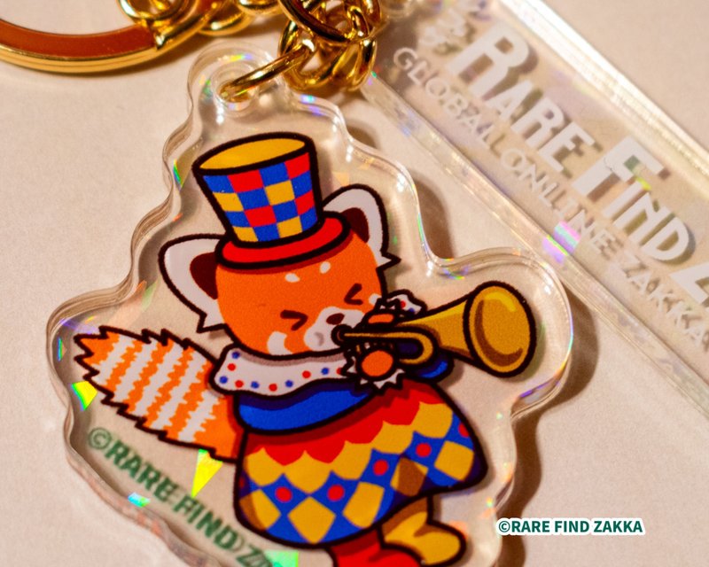 RFZOG 压克力钥匙圈系列 毛茸茸尾巴马戏团 小熊猫的小熊猫的小号 - 钥匙链/钥匙包 - 压克力 绿色