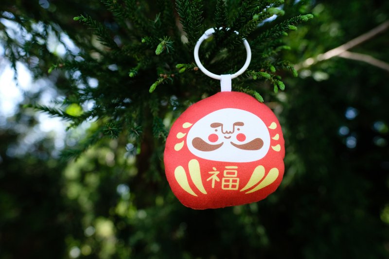 小娃娃吊饰 达摩福神 - 吊饰 - 聚酯纤维 红色