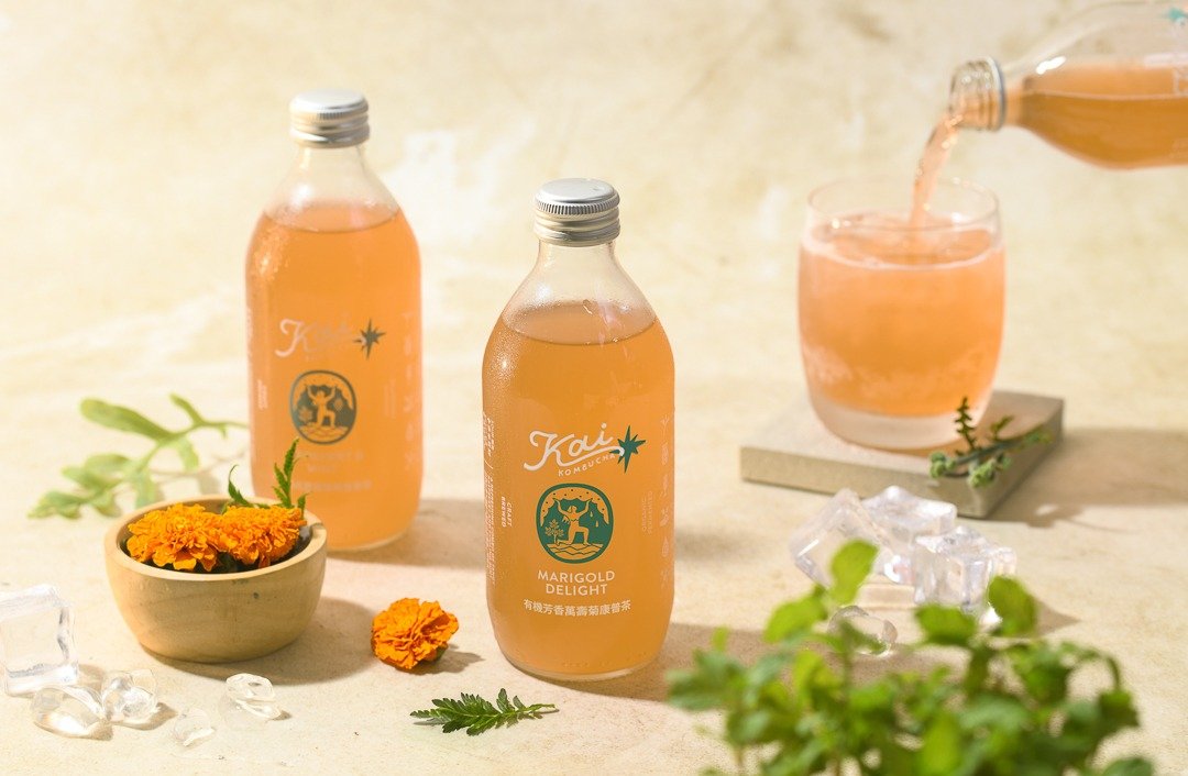 【Kai】有机芳香万寿菊康普茶 330ml*12瓶 - 茶 - 新鲜食材 多色