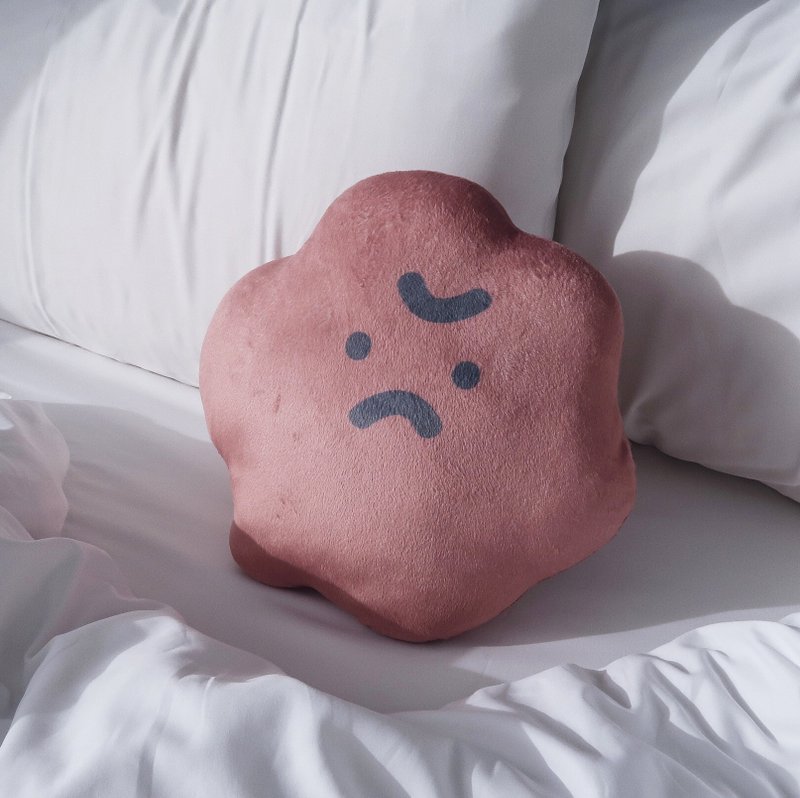 怒君-超细短绒毛 抱枕 靠枕 午睡枕 - 枕头/抱枕 - 聚酯纤维 红色