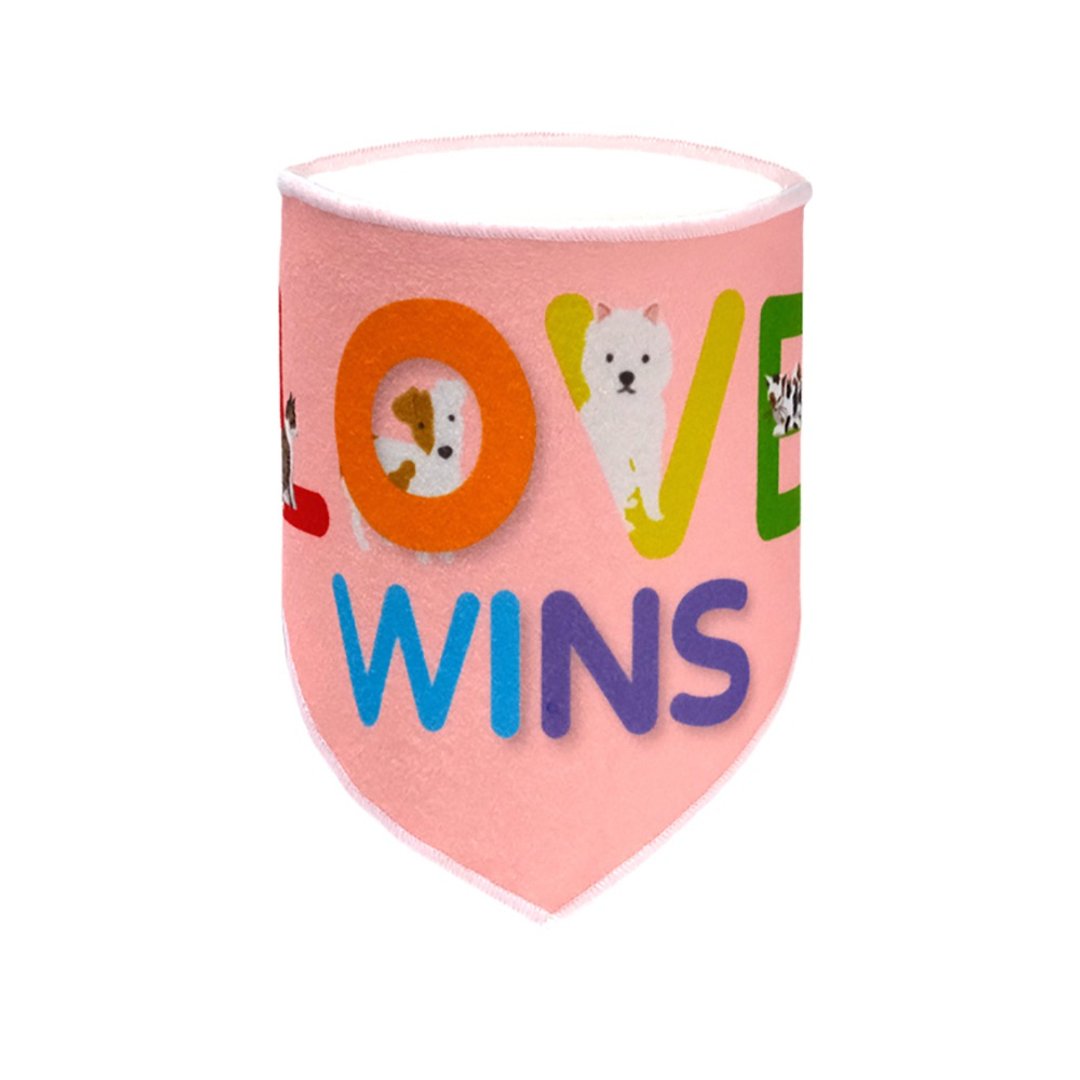 极合宠物领巾 Love Wins - 衣/帽 - 聚酯纤维 