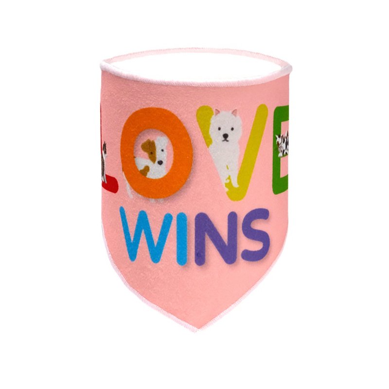 极合宠物领巾 Love Wins - 衣/帽 - 聚酯纤维 