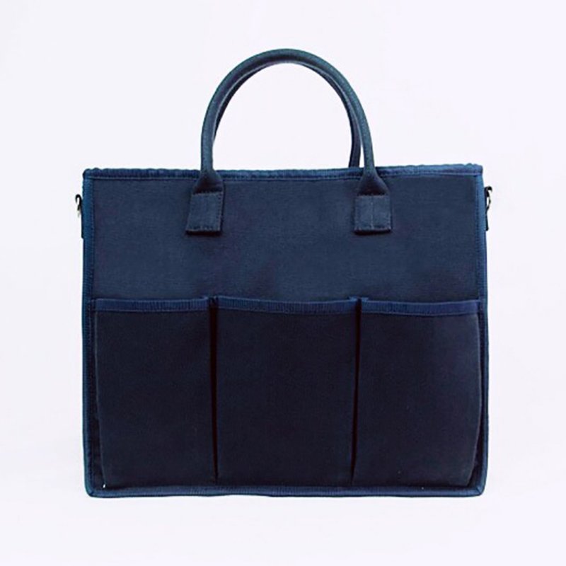 If Not Now When Canvas Bag (Navy Blue) - 手提包/手提袋 - 环保材料 蓝色