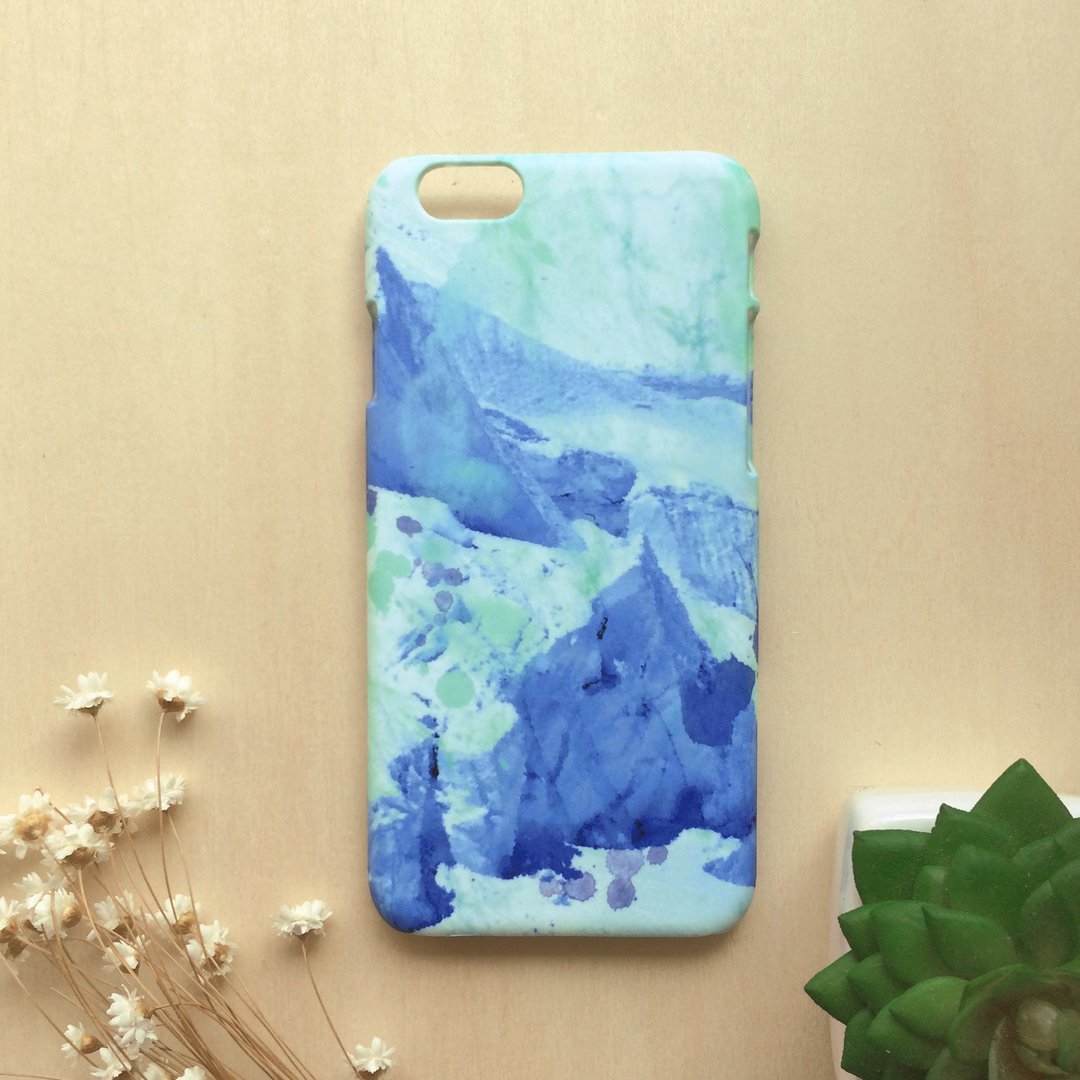 绿蓝墨冰山//原创手机壳-    iPhone, Samsung, oppo - 手机壳/手机套 - 塑料 绿色