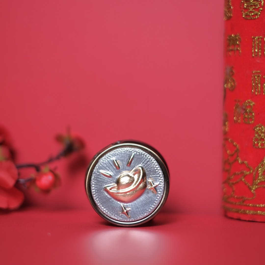 金箔/元宝/锡雕盒/手工浮雕/小巧/珠宝收纳 - 其他 - 其他金属 银色