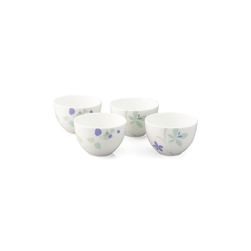 【NARUMI】蓝花骨瓷(11cm)饭碗4件组 - 碗 - 陶 多色