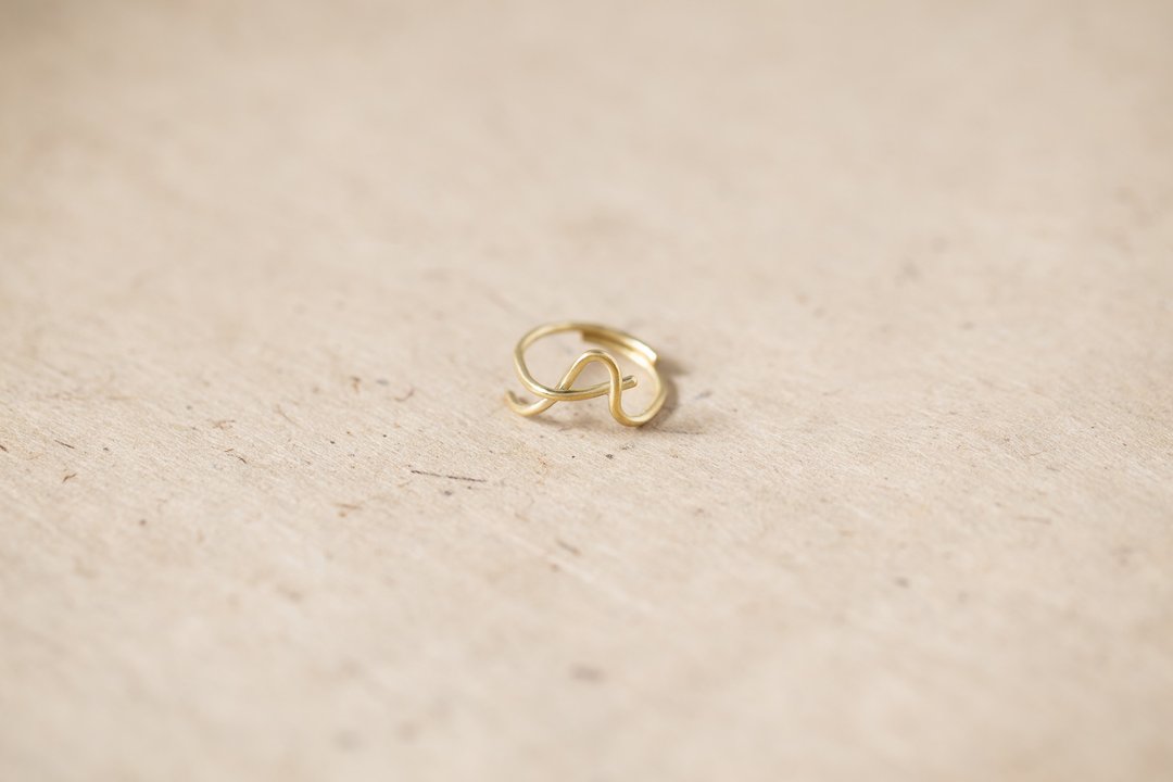 ChatterRing A-D brass ring - 戒指 - 铜/黄铜 金色