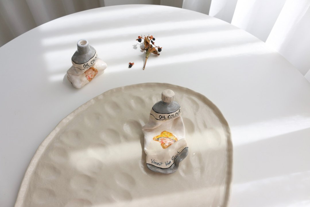 Ceramic White Color Tube Collection - 花瓶/陶器 - 陶 白色