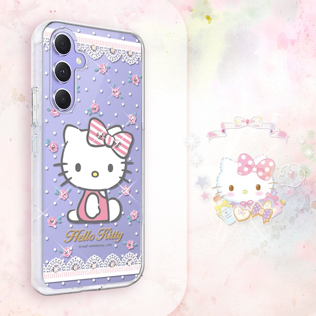 Samsung Galaxy A55/A54/A53/A35 轻薄军规防摔水晶壳-凯蒂蕾丝梦 - 手机壳/手机套 - 其他材质 多色