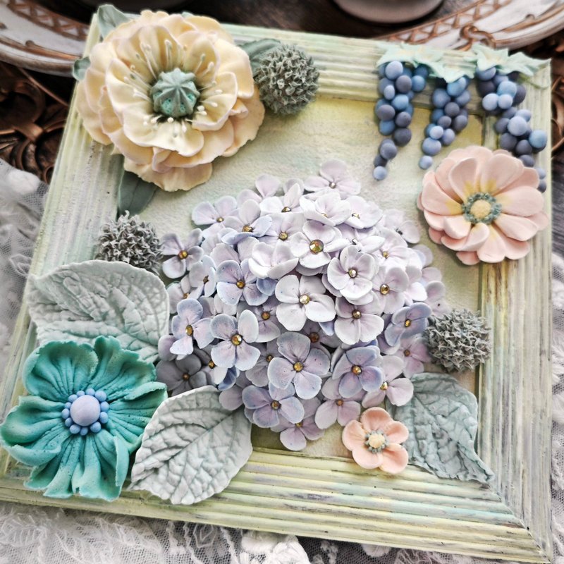 花愈旅志 Flower Rites - 订制香氛立体花艺画 方框15cm - 香薰/精油/线香 - 其他材质 