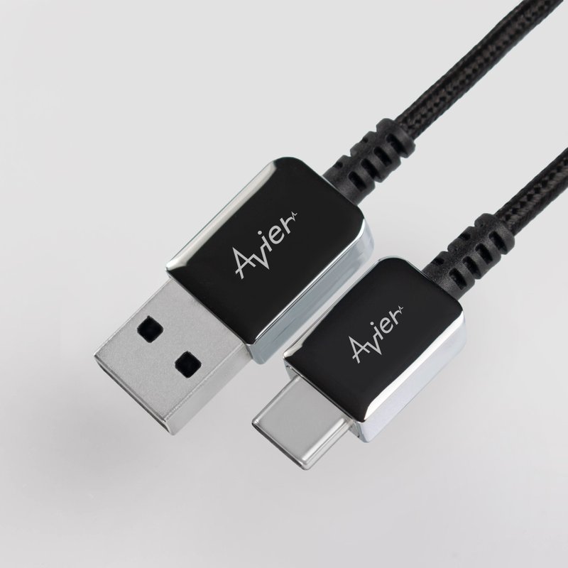 Avier CLASSIC USB C to A 编织高速充电传输线 (银) / 三种尺寸 - 手机充电及周边 - 其他材质 