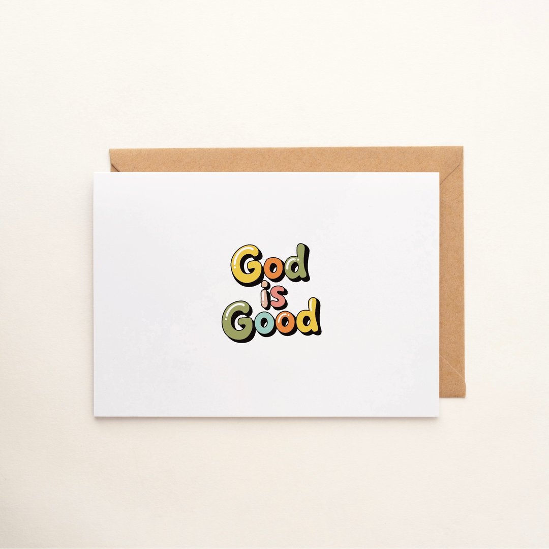 God is Good 手写卡 万用卡 空白卡 对折卡 生日卡片 礼品卡 福音 - 卡片/明信片 - 纸 多色