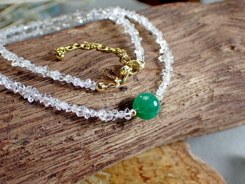拥抱大自然 - 项链 - 水晶 绿色