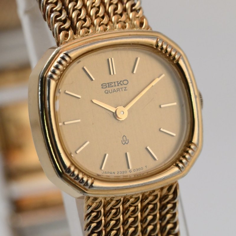 SEIKO 女表 石英表 2320-5200 金色 1983年 手表 古董表 复古手表 - 女表 - 不锈钢 金色