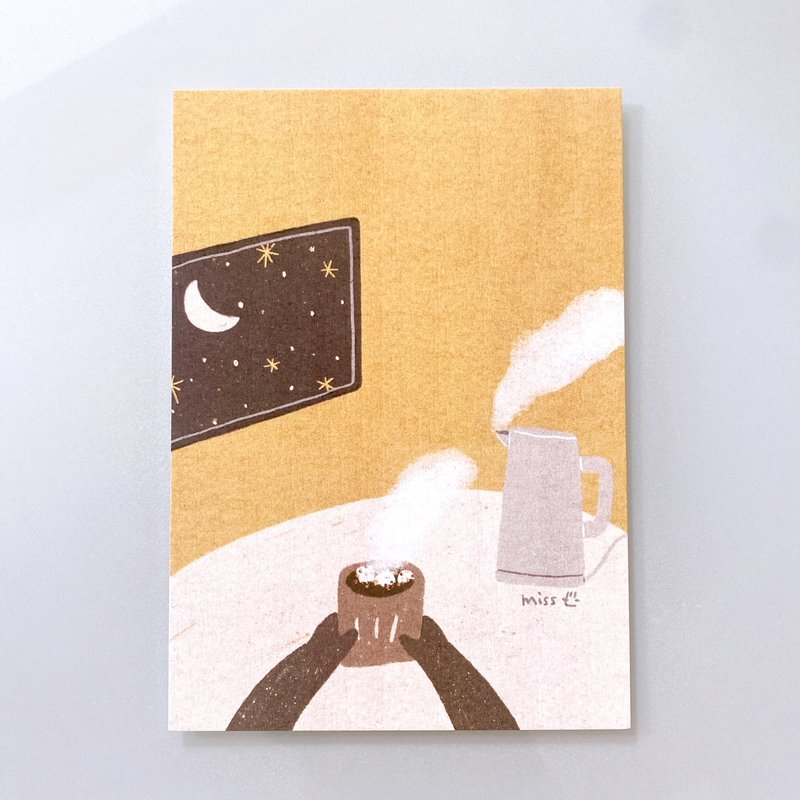 午茶 / 明信片 - 卡片/明信片 - 纸 橘色