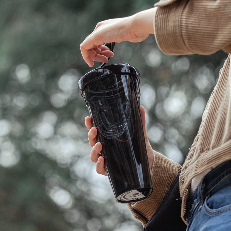 漂浮珍奶杯 / 炭焙乌龙 / Tritan材质透明环保饮料杯850ml - 水瓶/水壶 - 塑料 黑色