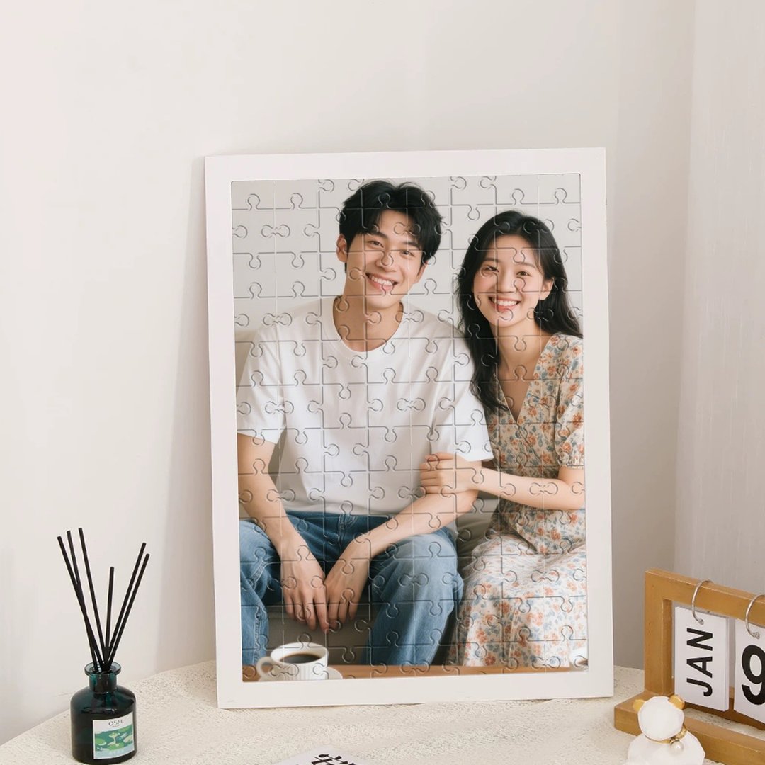 DIY 拼图照片相框 订制作纪念日礼物 定制化家居装饰 生日礼物 - 画框/相框 - 木头 白色