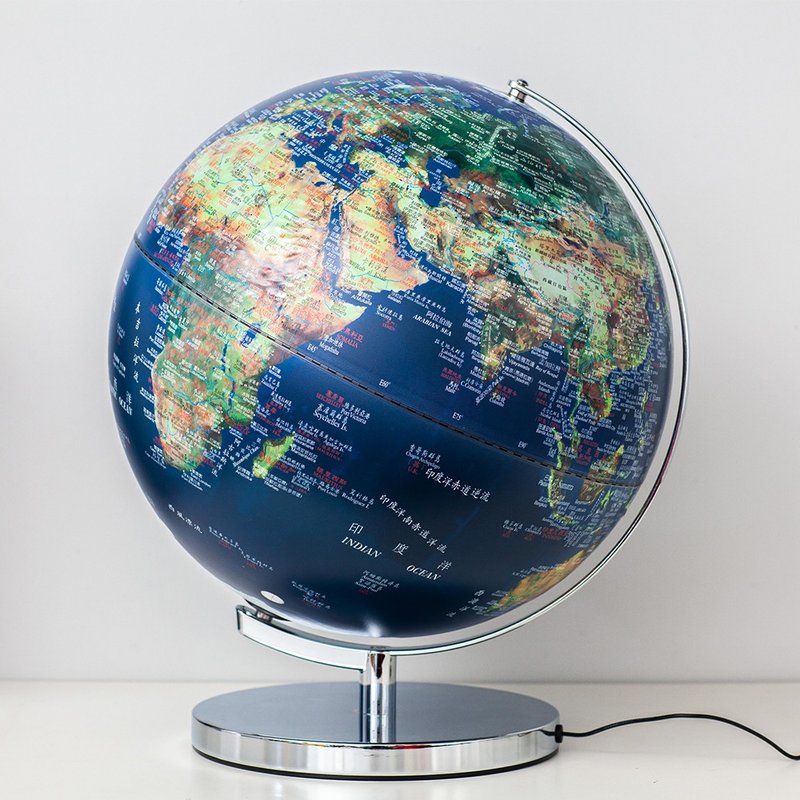 SkyGlobe 17寸发光立体卫星金属手臂地球仪(中英文版) - 摆饰 - 塑料 蓝色