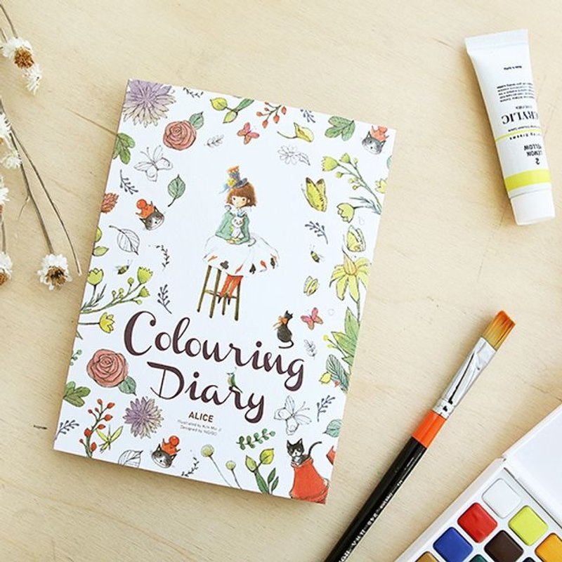 Dessin x indigo-手帐年历-着色本万年历(月志)-爱丽丝,IDG07980 - 笔记本/手帐 - 纸 多色