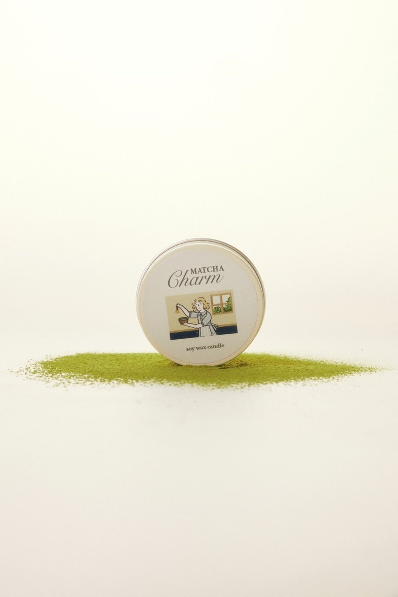 Summerstuff.marine - SOY WAX CANDLES 抹茶魅力 (60 g) - 蜡烛/烛台 - 蜡 白色