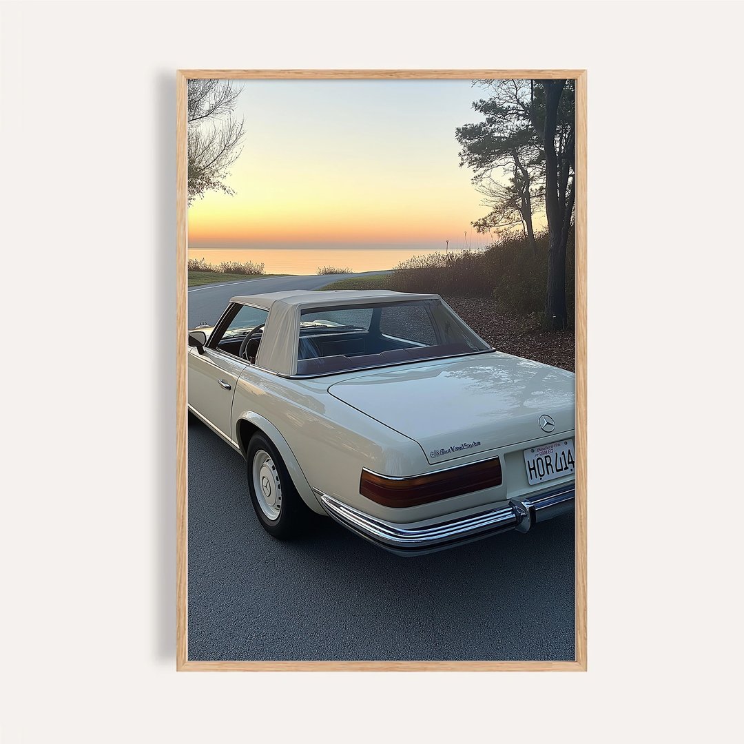夕阳驭光 Sunset Drive Elegance / 复古经典汽车摄影挂画 - 海报/装饰画/版画 - 纸 