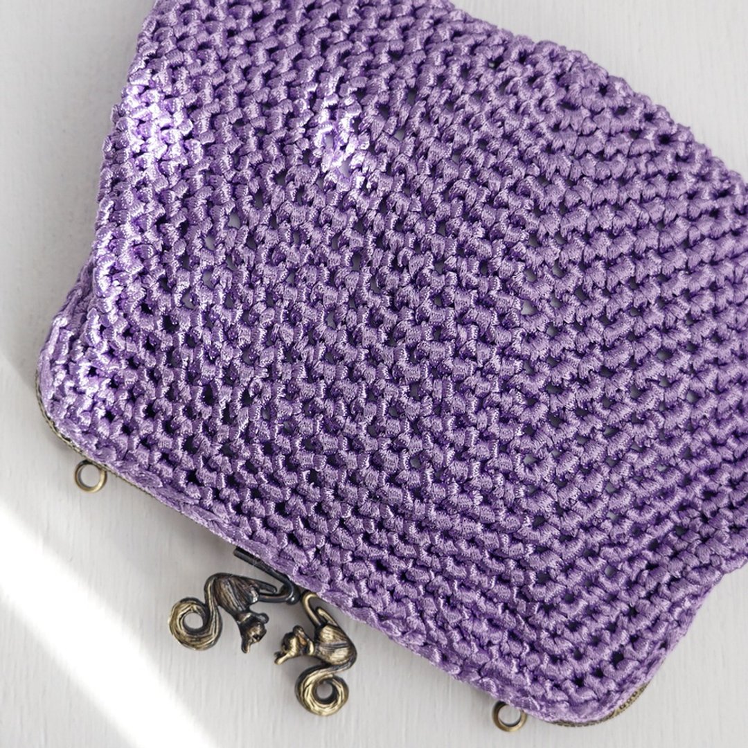 Ba-ba handmade  Crochet petit-bag  No.C1534 - 手拿包 - 其他材质 紫色