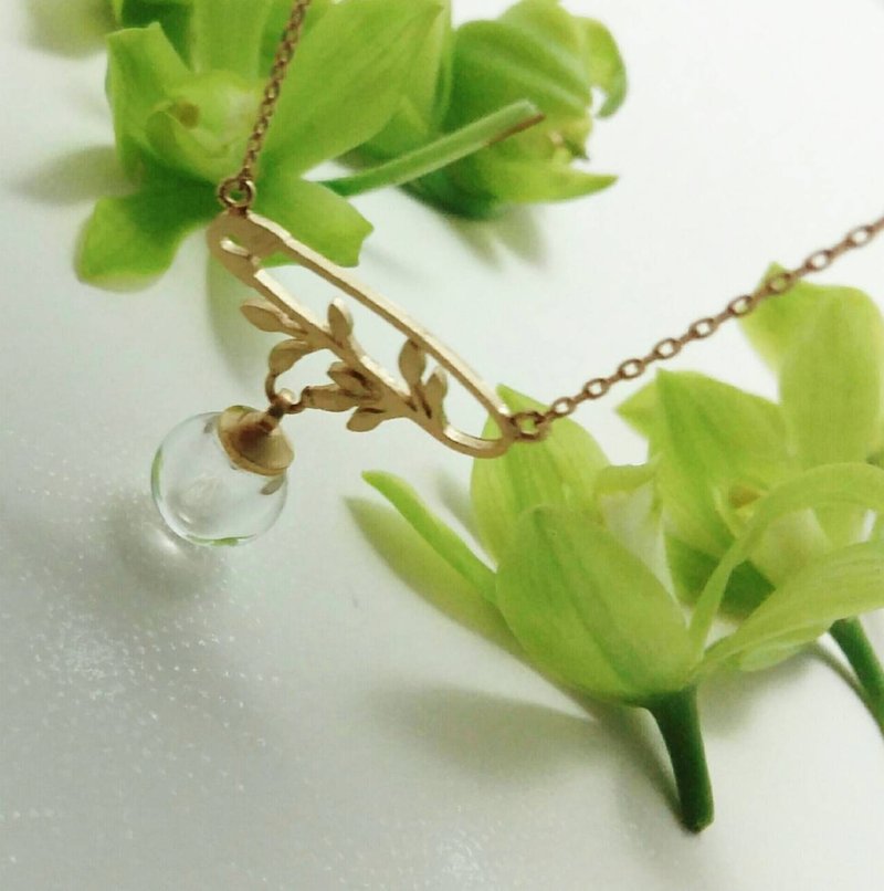 别上对你的祝福*   别针  手工 透明琉璃 精油链 香氛 轻珠宝 - 项链 - 琉璃 透明