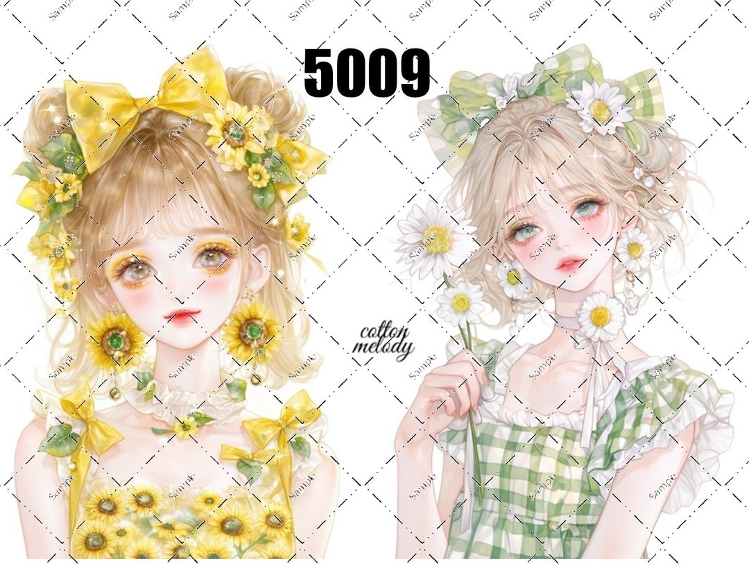 original sticker no.5009 人物贴纸 原创贴纸 原创人物贴纸 装饰贴纸 cotton melody - 贴纸 - 纸 