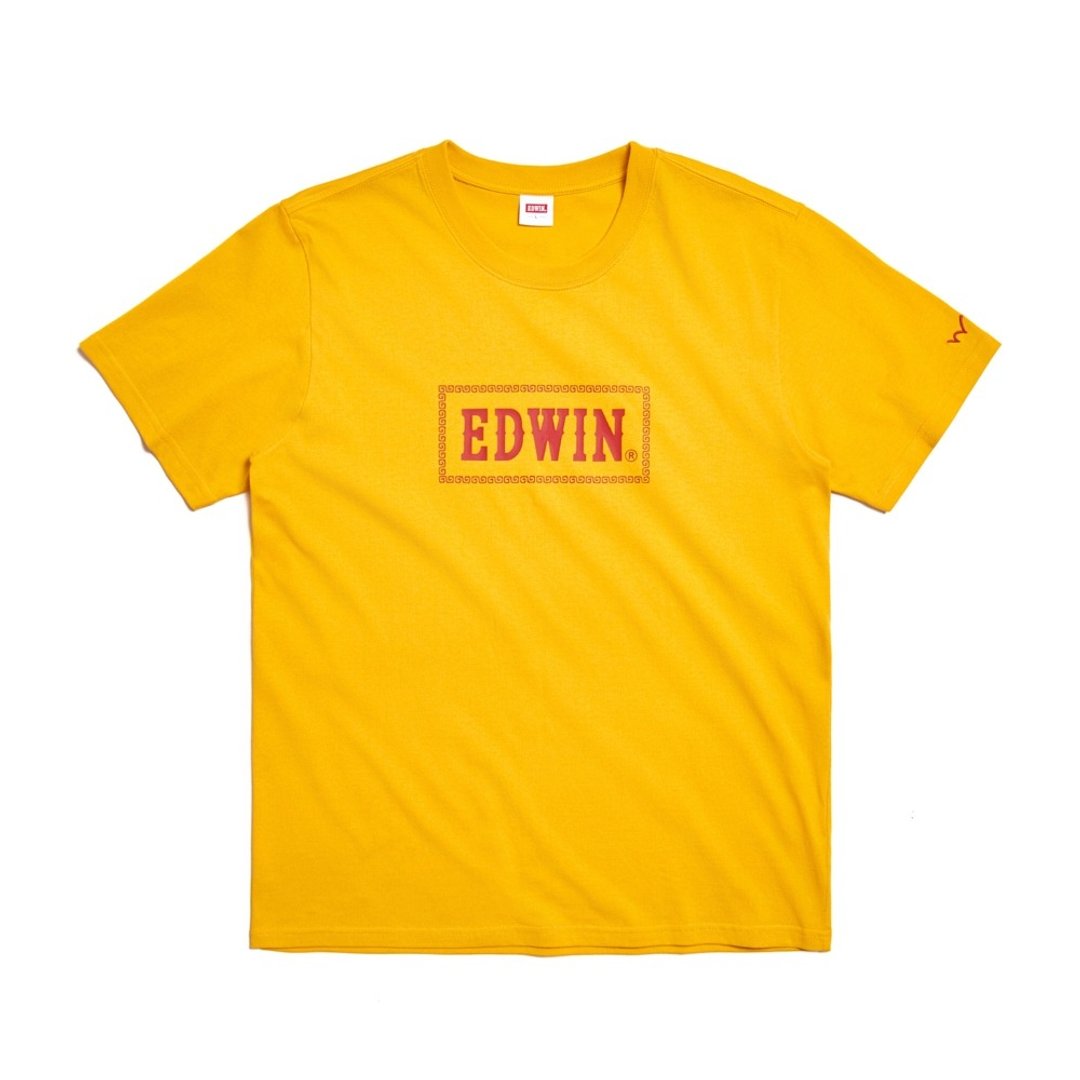 EDWIN 男装 白沙屯 妈祖保庇短袖 T 恤 (黄色)#上衣 - 男装上衣/T 恤 - 棉 黄色