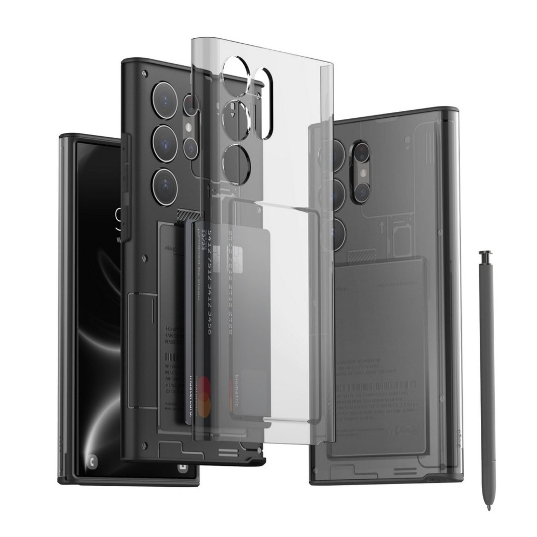 Galaxy S24 Ultra X-Ray 全覆式卡匣手机壳 - 手机壳/手机套 - 塑料 黑色