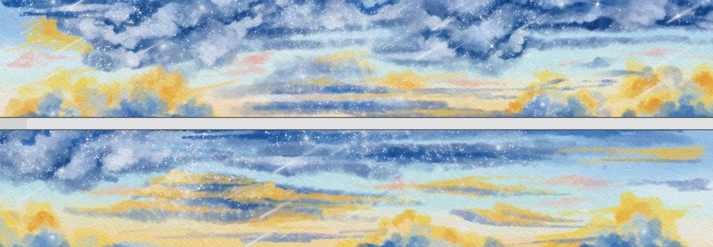 暮色余晖 PET 纸胶带 5米卷 - 纸胶带 - 其他材质 多色