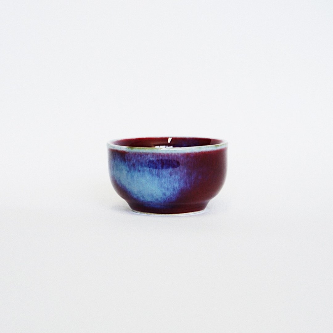 窑变釉手作陶瓷迷你单杯－冰川紫 - 茶具/茶杯 - 瓷 蓝色