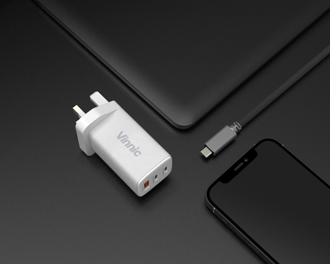 Vinnic 65W GaN PD QC 3 输出 充电器 - 其他 - 塑料 白色