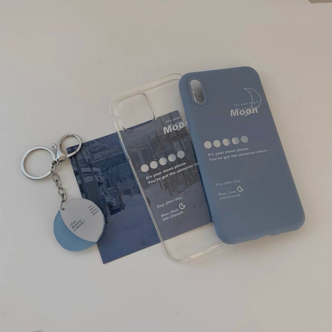 moon月相 文艺简约 iPhone14promax 全包保护壳 - 手机壳/手机套 - 硅胶 