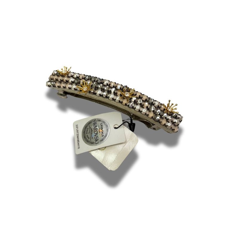 COMPLEX BIZ 弹簧夹系列 施华洛世奇 小钻 浅咖啡色 - 发饰 - 水晶 多色