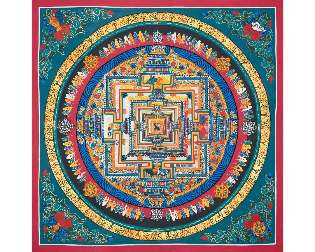 **手绘时轮金刚时间之轮曼陀罗——神圣唐卡** - 墙贴/壁贴 - 其他材质 多色