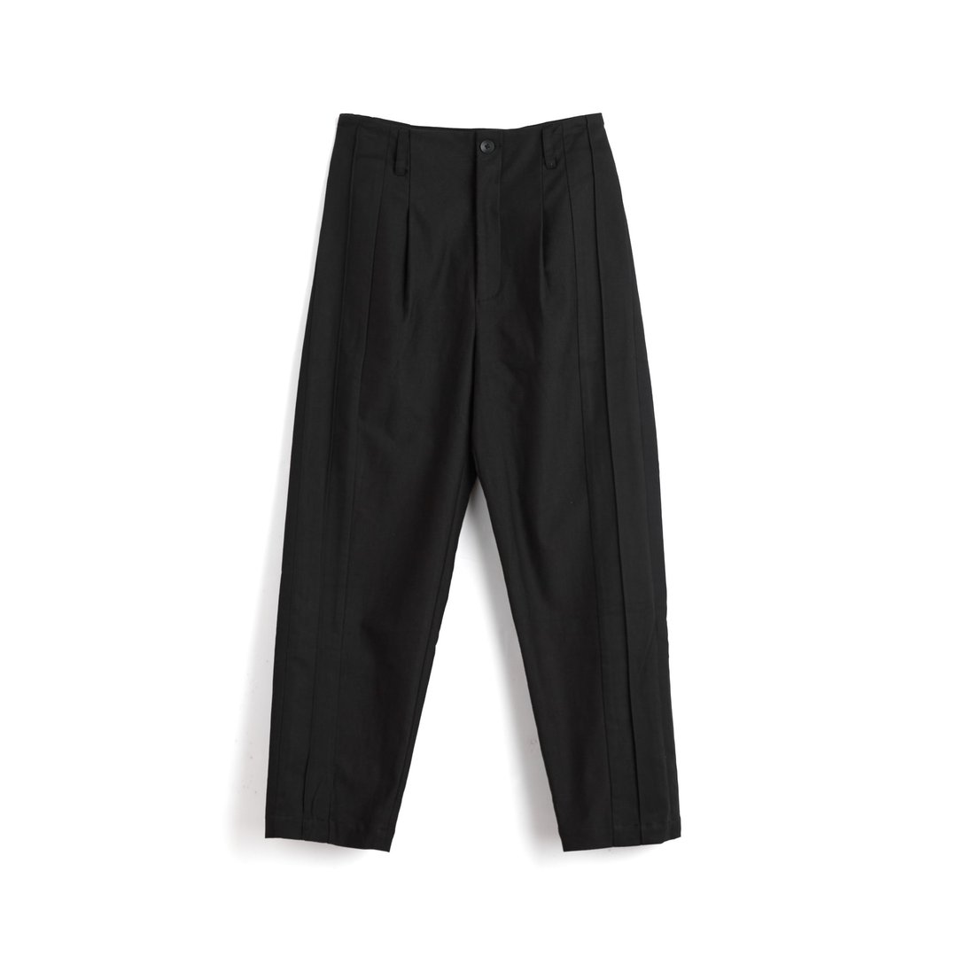 Tapered Pants - 男士长裤 - 棉．麻 黑色