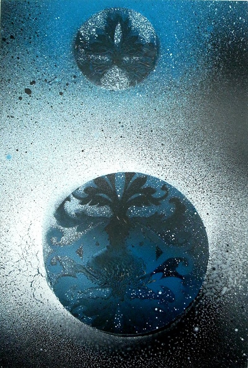 太空与星球 II <原版画作> - 海报/装饰画/版画 - 纸 蓝色