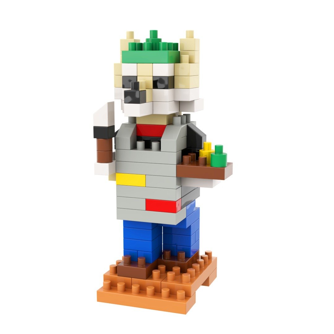 Archbrick 日本柴犬 - 画家微积木 Nanoblock - 玩偶/公仔 - 塑料 多色