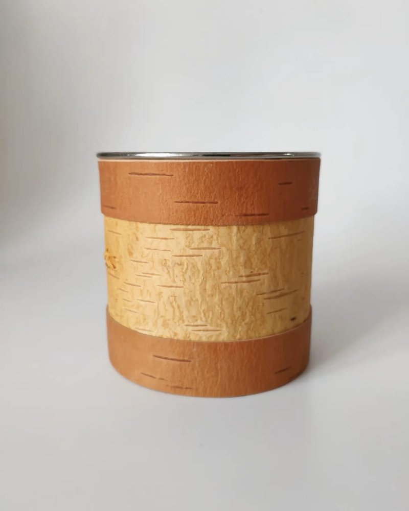 Mug for birch bark wooden mug - 调味罐/酱料瓶 - 木头 