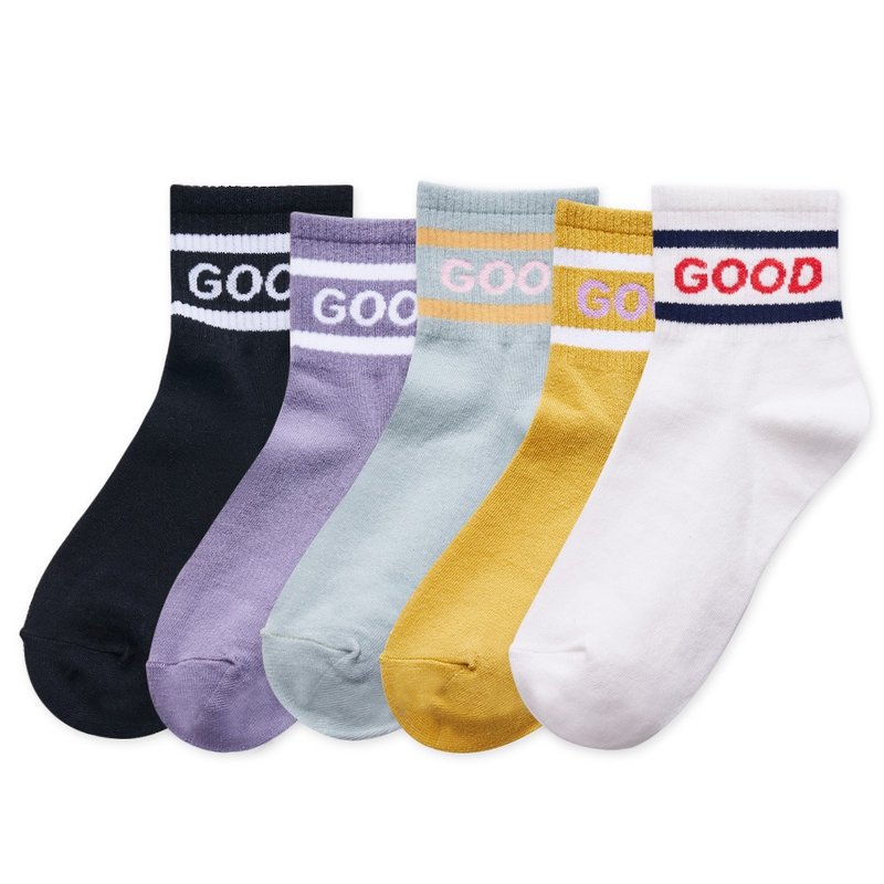 【ONEDER】莱卡弹性中筒袜3双组 韩系中统袜 台湾制女袜 - 袜子 - 其他材质 