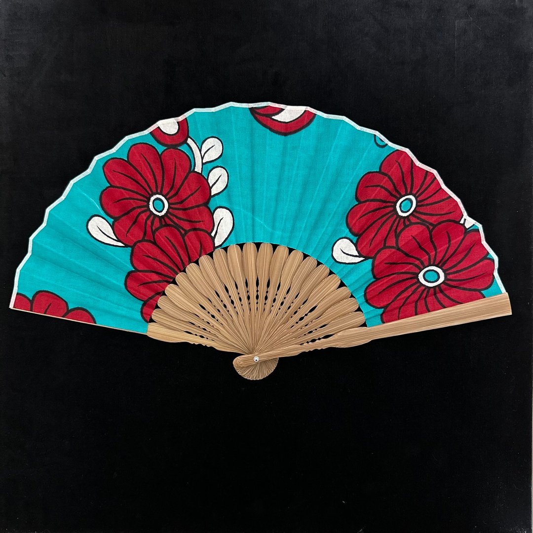扇子 African fabric Kanga - 其他 - 棉 绿色