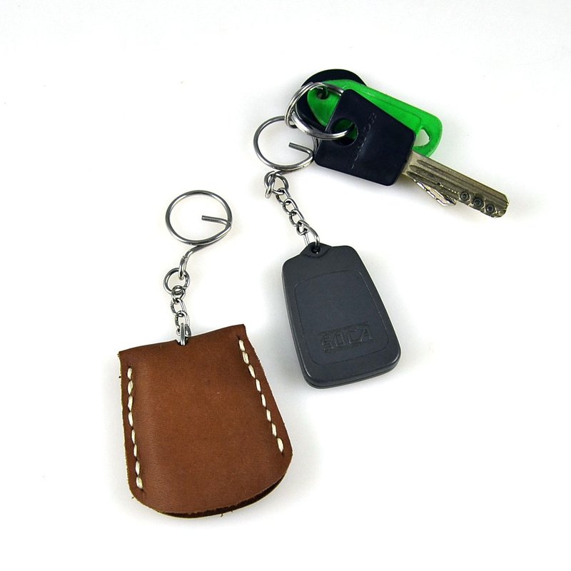 U6.JP6 手工皮件纯手工缝牛皮手作皮革缝制,方型感应扣皮套 - 其他 - 真皮 咖啡色