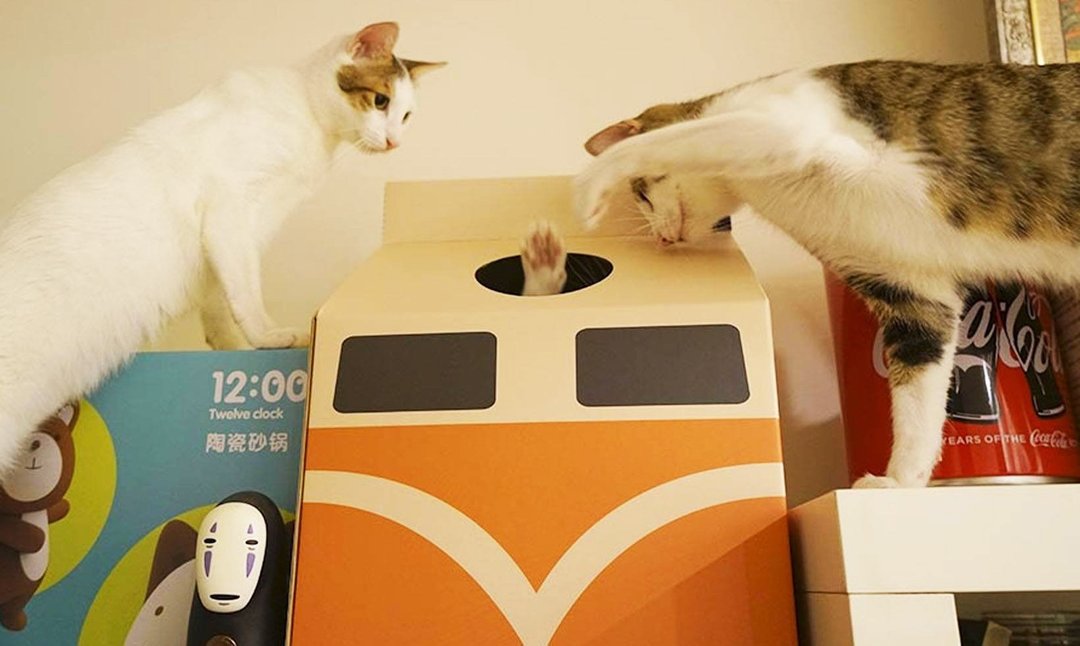 火车猫屋+猫铃铛 猫猫特优惠组合 猫抓屋 猫铃铛 组合 - 玩具 - 硅胶 黄色