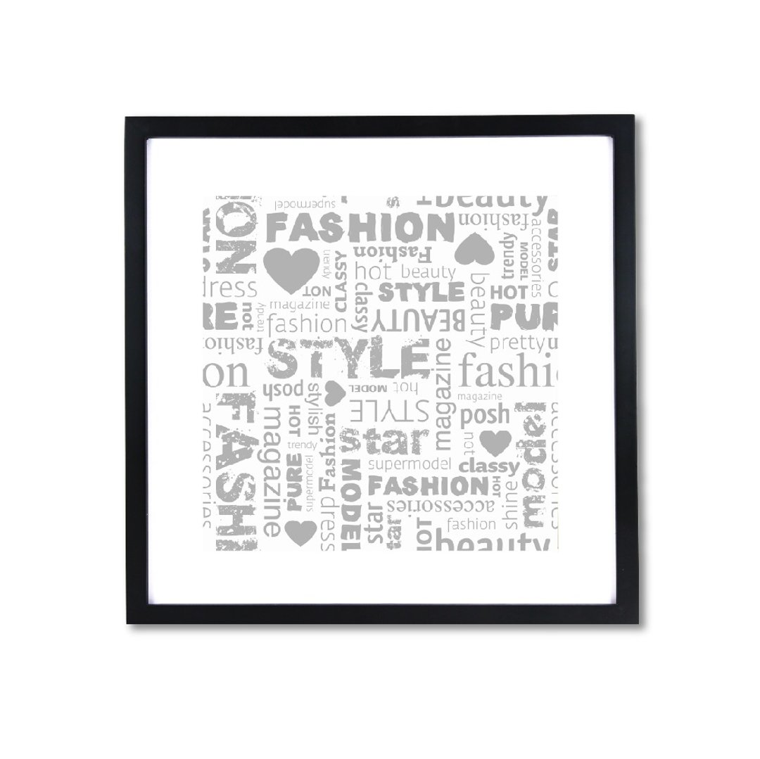 装饰画相框 Fashion Series 灰 43x43cm 室内设计 布置 摆设 画框 - 画框/相框 - 木头 黑色