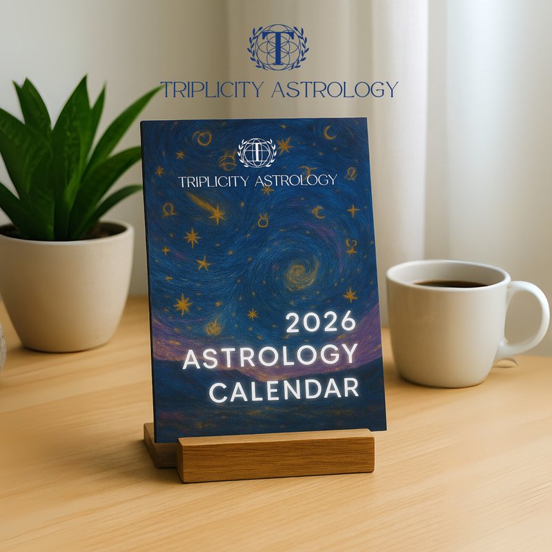 预售 桌上 星夜占星星座月历 2026 附木座 - 免费 13 页占星指南 - 年历/台历 - 纸 多色