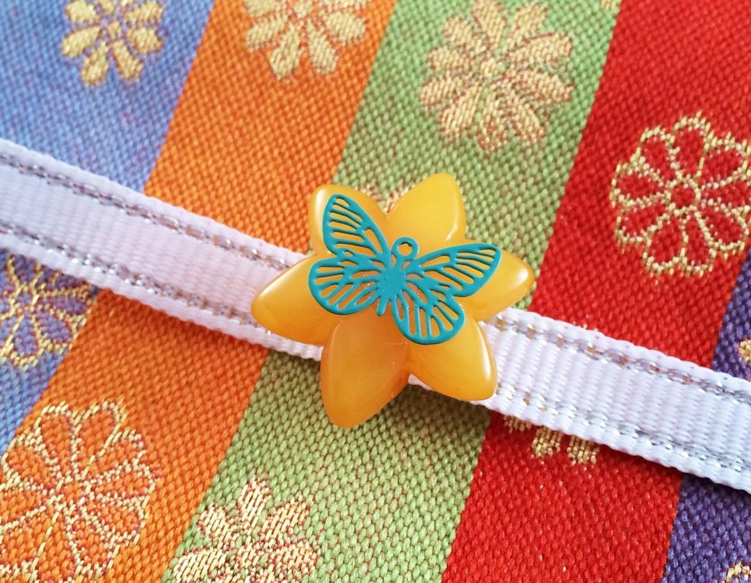 Yellow star ◇ Butterfly French charm ◇ Obidome - 其他 - 塑料 